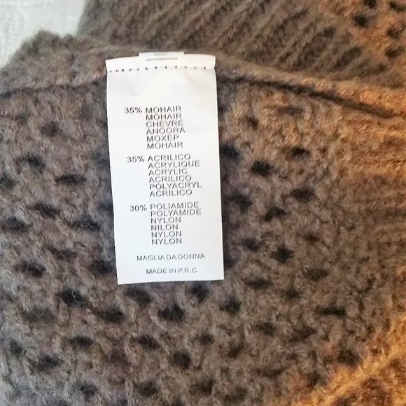 Mohair Blend Initial A sweater Size S from Italy NWOT - Picture 7 of 12